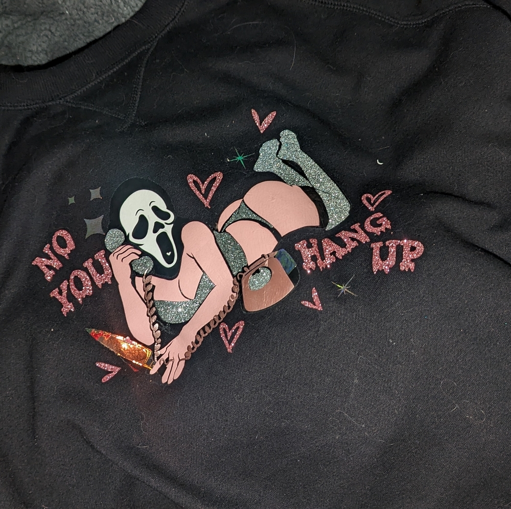 Girly horror movie scream sweater